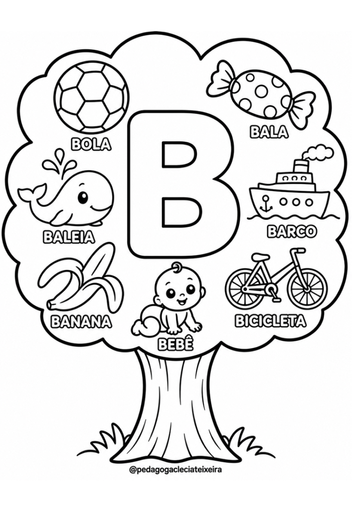 Letras do alfabeto dia da árvore para imprimir