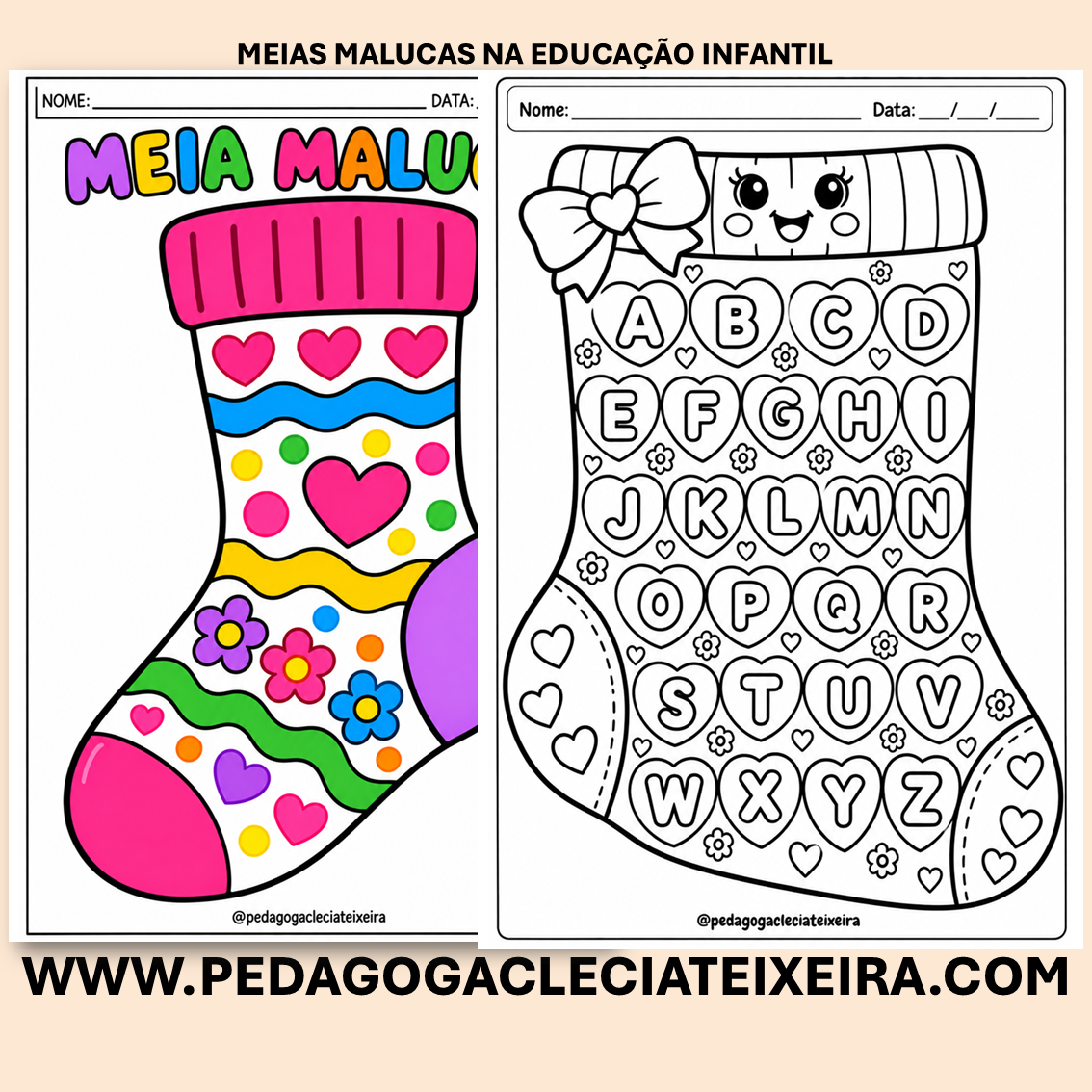 Meias malucas na educação infantil
