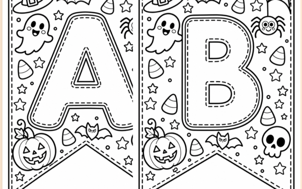 Letras do alfabeto halloween para colorir