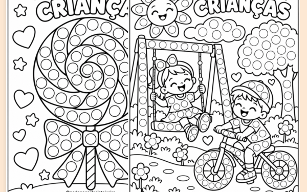 Desenhos dia das crianças educação infantil