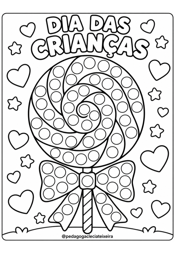 Desenhos dia das crianças educação infantil