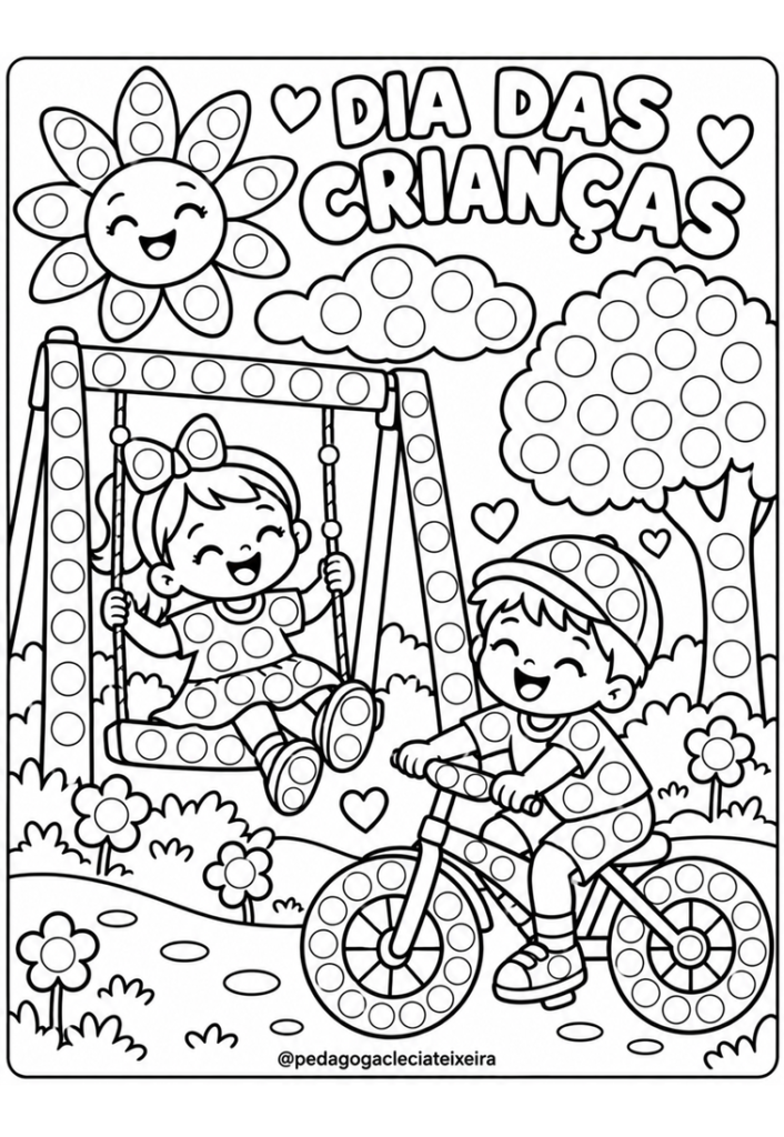 Desenhos dia das crianças educação infantil